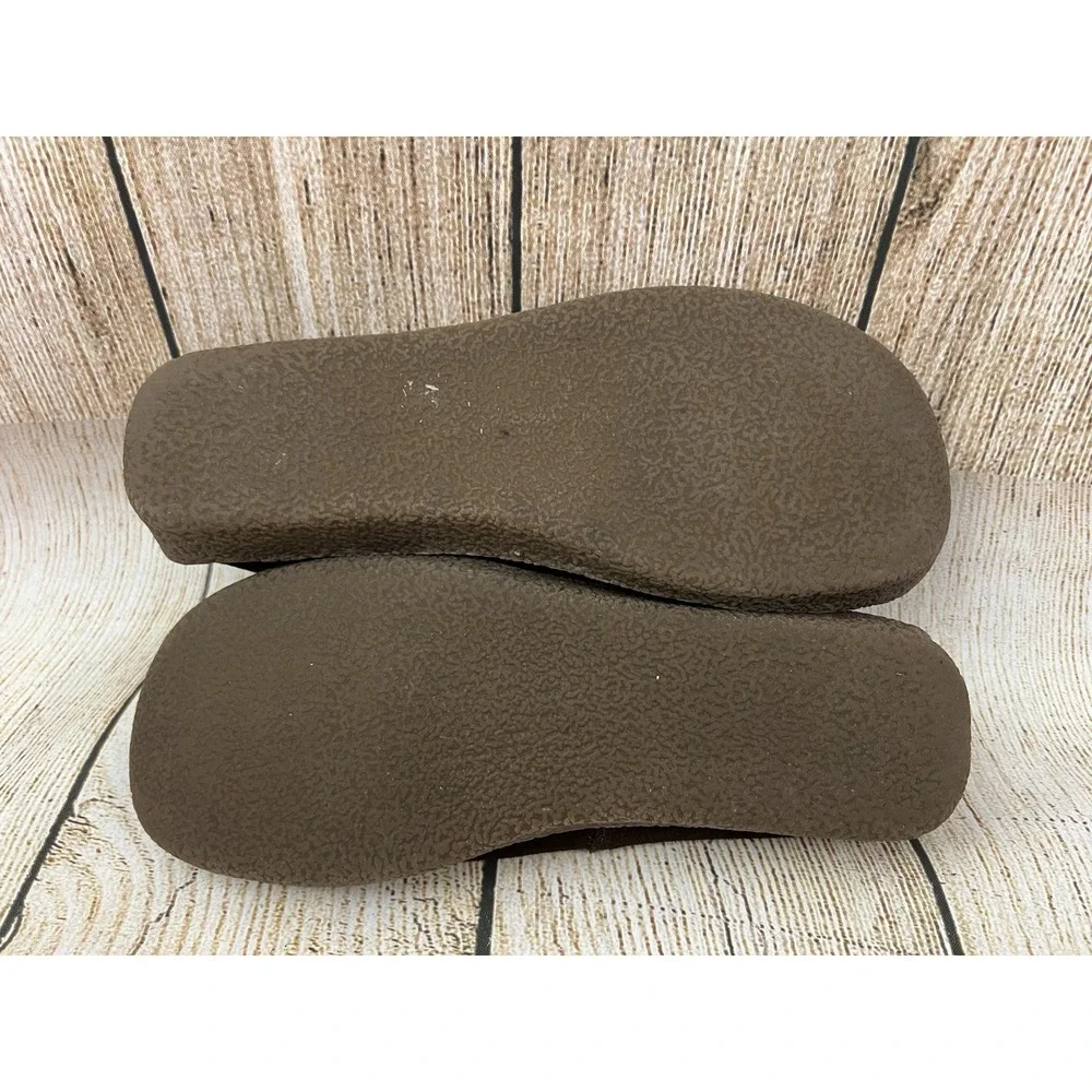 Y2K LEI Brown Leather Mary Jane Flats 7.5M Comfort Boho Cottagecore Earthy Indie
